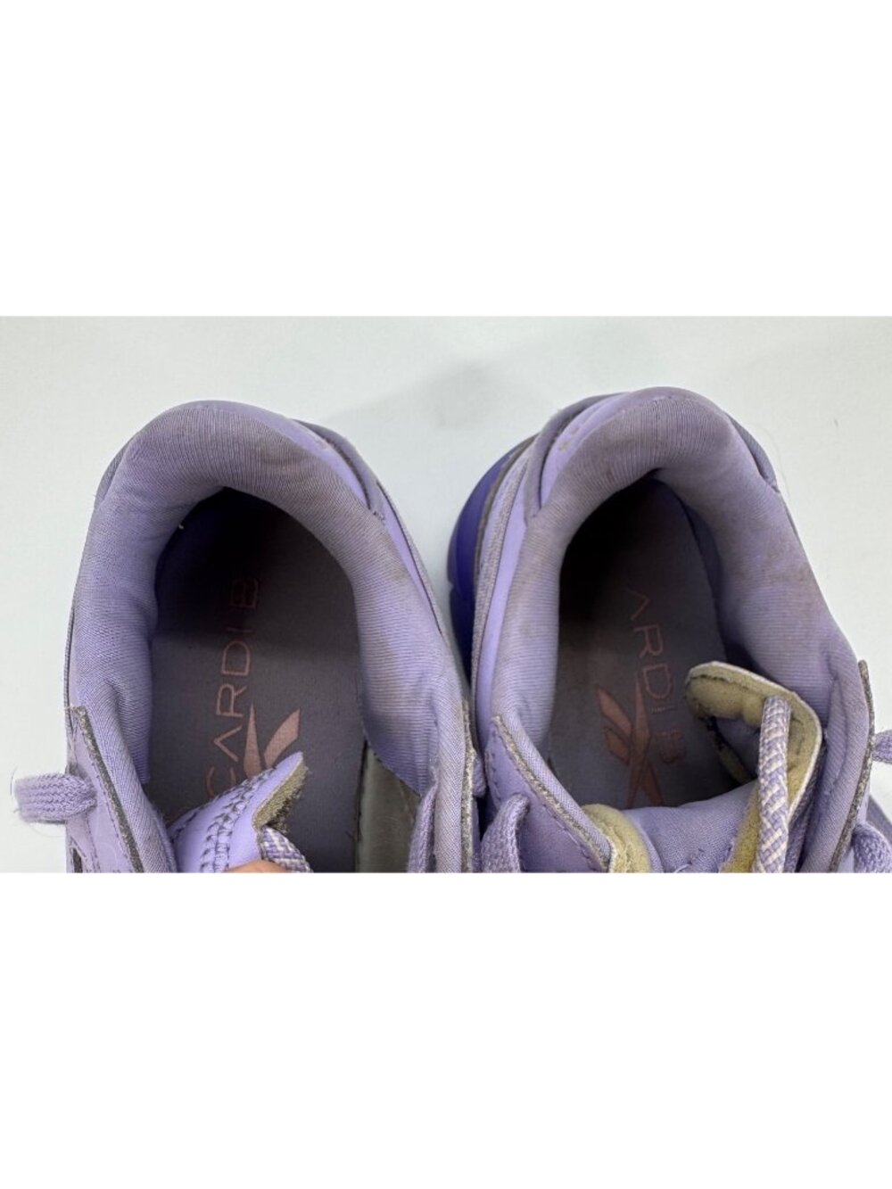 Reebok Club C Cardi B Youth Crisp Purple Chunky Platform Sneakers Size 5 USA - Picture 10 of 12